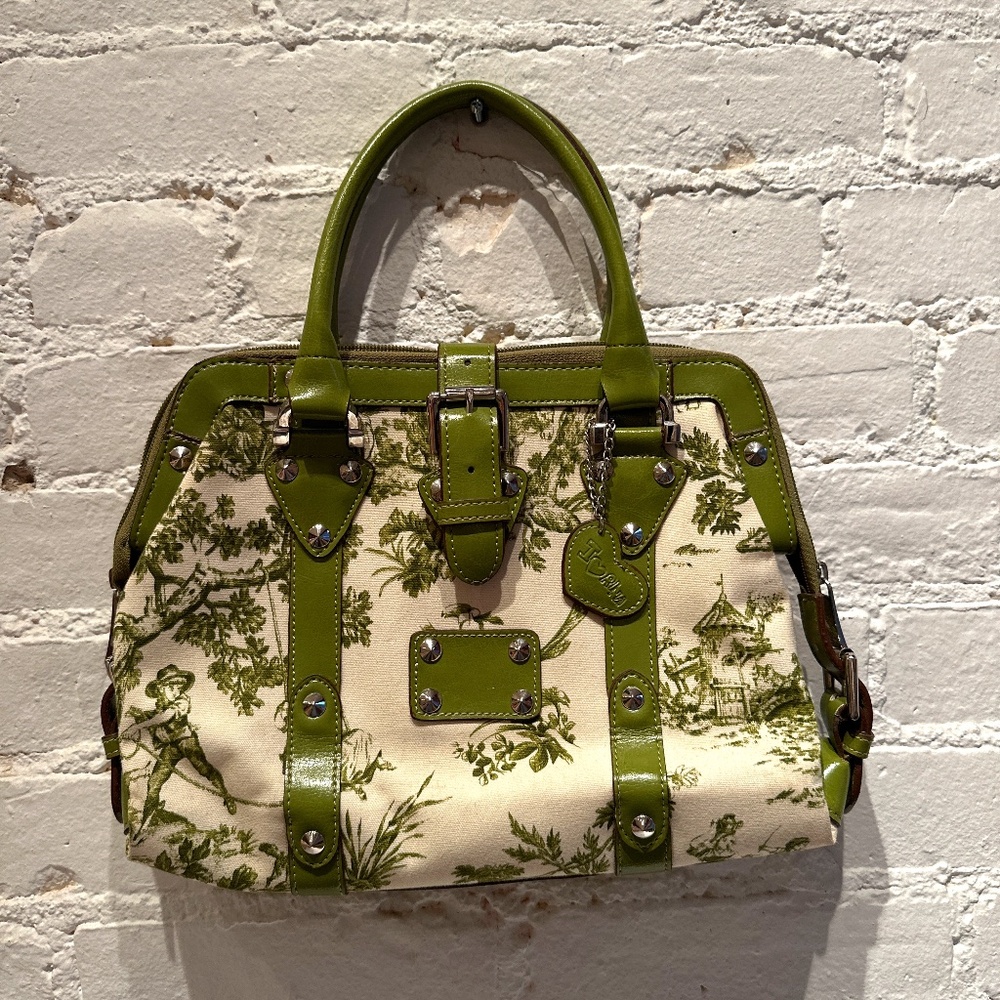 Cutest rare rina rich green toile purse!